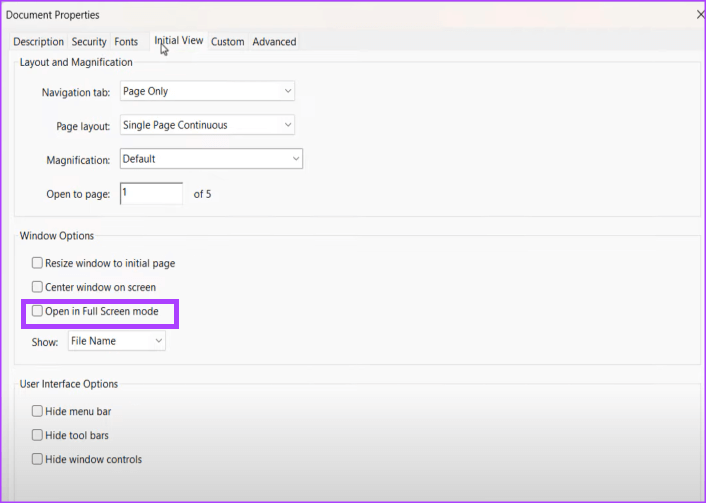 how-to-open-a-PDF-in-fullscreen-mode-using-adobe-acrobat-12 كيفية فتح ملف PDF في وضع ملء الشاشة باستخدام Adobe Acrobat على Windows 11