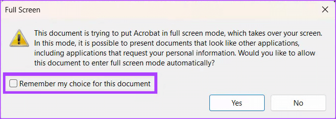 how-to-open-a-PDF-in-fullscreen-mode-using-adobe-acrobat-14 كيفية فتح ملف PDF في وضع ملء الشاشة باستخدام Adobe Acrobat على Windows 11