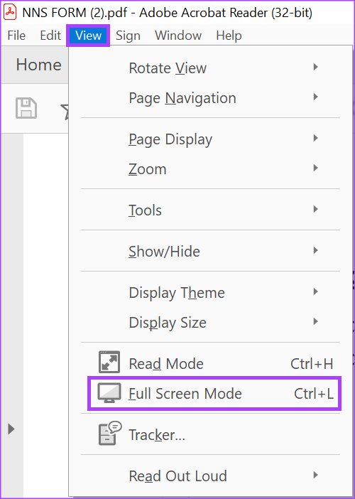 how-to-open-a-PDF-in-fullscreen-mode-using-adobe-acrobat-8 كيفية فتح ملف PDF في وضع ملء الشاشة باستخدام Adobe Acrobat على Windows 11