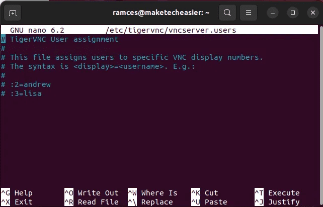 install-vnc-server-ubuntu-07-open-vncusers-file.png كيفية إعداد خادم VNC في Ubuntu