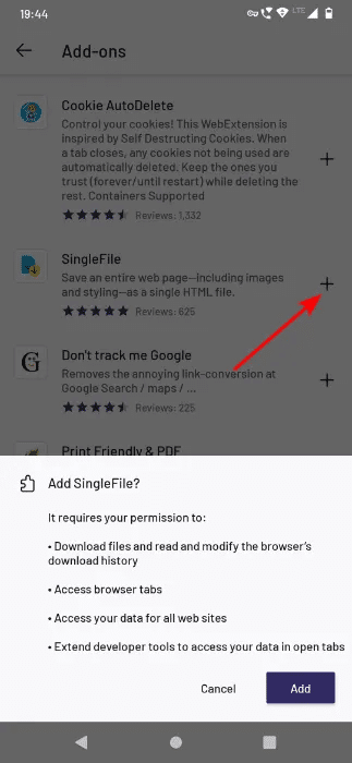 installing-addon-firefox-beta.png كيفية تثبيت أي وظيفة إضافية في Firefox لنظام Android