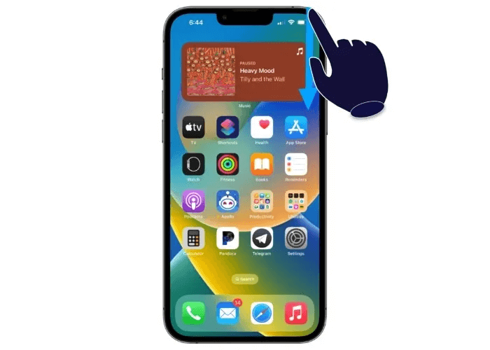 iphone-right-corner-swipe.jpg كيفية عمل AirPlay على Mac من iPhone