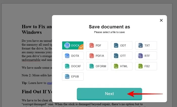 open-docx-no-word-abc-save-file.jpg كيفية فتح ملف DOCX بدون Microsoft Office