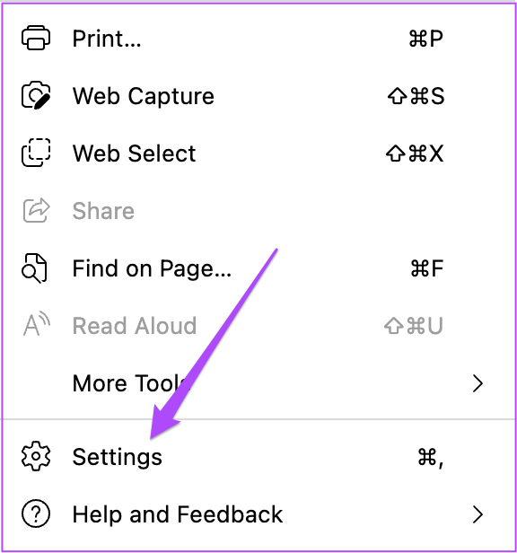 open-edge-settings-on-mac أفضل 7 إصلاحات لعدم تشغيل مقاطع فيديو YouTube على نظام Mac