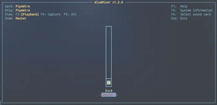 pipewire-alsamixer.png كيفية تثبيت وتكوين PipeWire في Linux