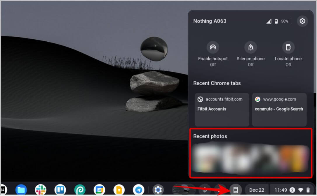 recent-photos-on-ChromeOS 8 ميزات فريدة لتكامل نظام التشغيل ChromeOS ونظام Android