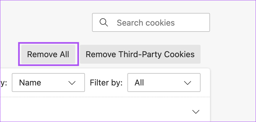 remove-all-site-data-edge-mac أفضل 7 إصلاحات لعدم تشغيل مقاطع فيديو YouTube على نظام Mac