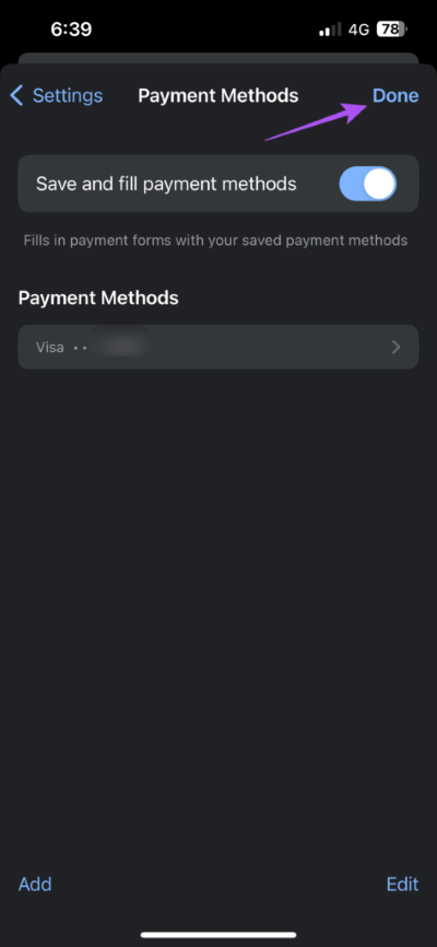 save-payment-details-chrome-iphone-473x1024-1 كيفية إضافة طريقة دفع في Google Chrome على سطح المكتب والجوال
