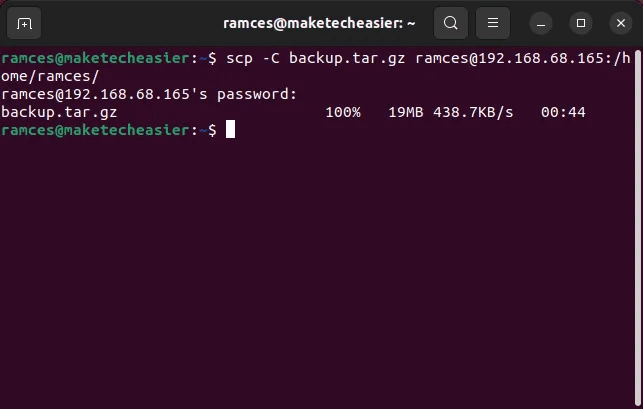 scp-transfer-linux-11-data-compression-copy.png كيفية نقل الملفات بأمان في Linux باستخدام SCP