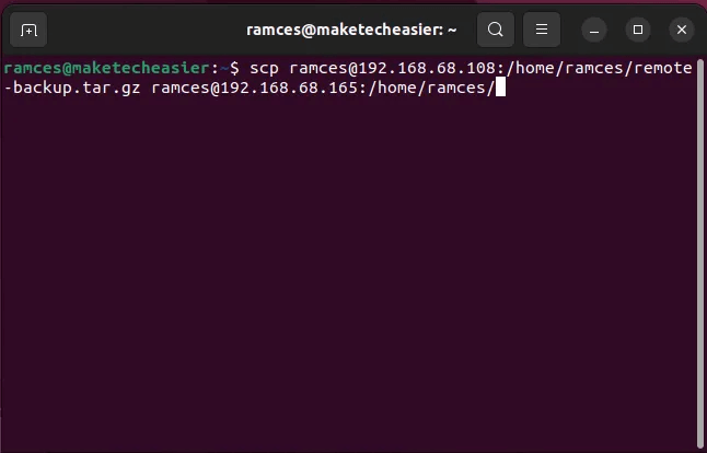 scp-transfer-linux-16-remote-to-remote-copy.png كيفية نقل الملفات بأمان في Linux باستخدام SCP