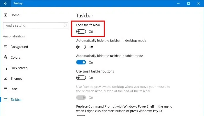 screen-real-estate-taskbar-lock.jpg كيفية تحسين مساحة الشاشة في Windows 10