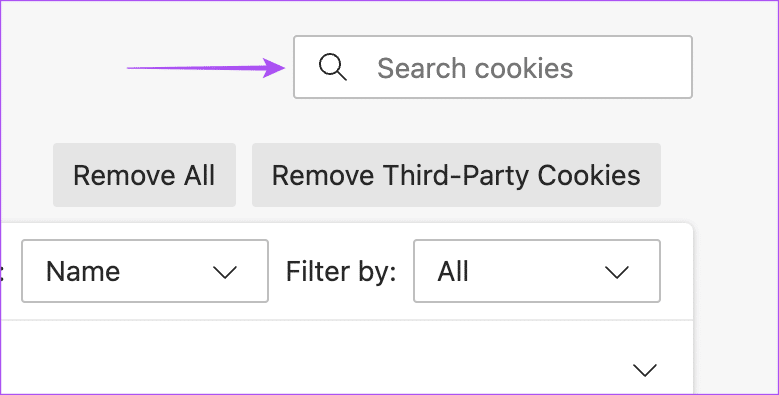 search-cookies-edge-browser أفضل 7 إصلاحات لعدم تحميل Microsoft OneDrive في المتصفح على Windows 11