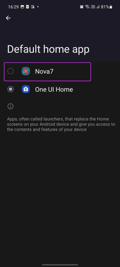 select-nova-7-change-app-drawer-on-samsung-galaxy-phone أفضل 3 طرق لتغيير درج التطبيقات على هواتف Samsung Galaxy