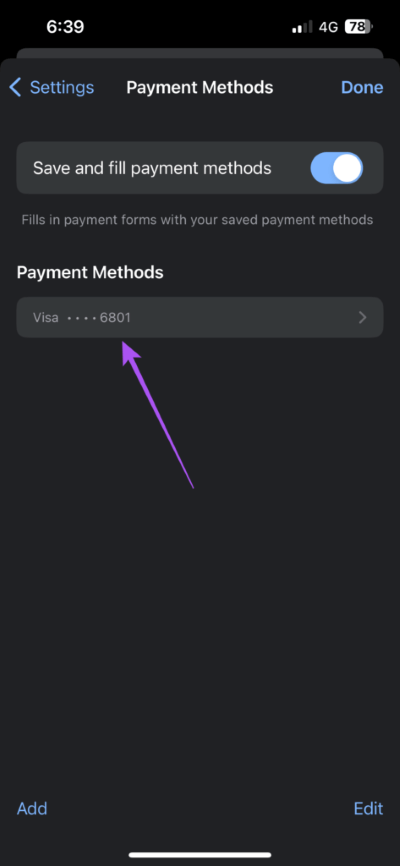 select-payment-method-to-edit-chrome-iphone-473x1024-1 كيفية إضافة طريقة دفع في Google Chrome على سطح المكتب والجوال