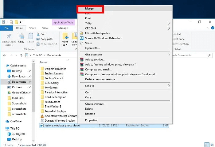 set-windows-photo-viewer-default-windows-10-merge-reg-file.jpg كيفية تعيين Windows Photo Viewer كافتراضي في Windows 10