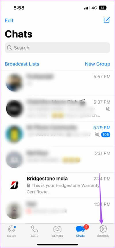 settings-whatsapp-iphone-1-474x1024-1 أفضل 7 إصلاحات لعدم عمل الكاميرا الأمامية لمكالمات فيديو WhatsApp على iPhone