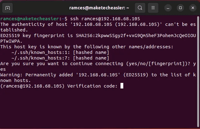 ssh-passwordless-linux-08-two-factor-sample.png كيفية تمكين عمليات تسجيل الدخول عبر SSH بدون كلمة مرور على نظام Linux