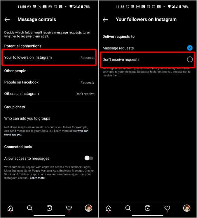 stop-messages-on-Instagram كيفية إيقاف الردود على قصص Instagram الخاصة بك