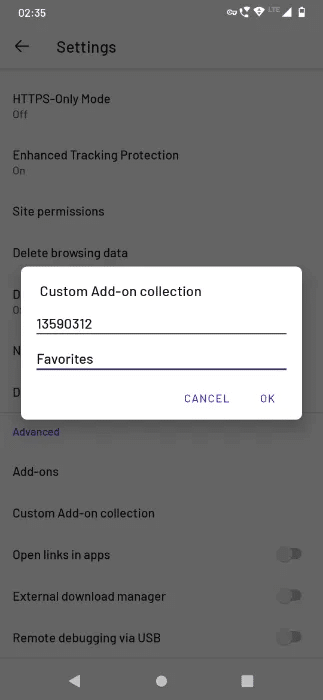 type-in-the-collection-owner-and-name-firefox-beta.png كيفية تثبيت أي وظيفة إضافية في Firefox لنظام Android
