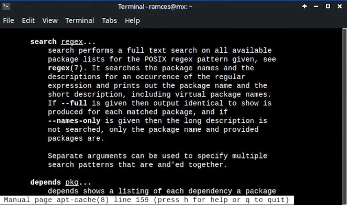 ubuntu-no-installation-candidate-04-man-apt-cache.jpg كيفية إصلاح خطأ "لا يوجد مرشح للتثبيت" في Ubuntu