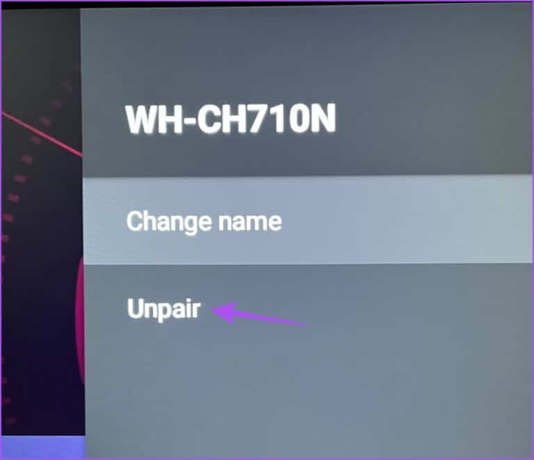unpair-bluetooth-devices-android-tv-768x662-1 أفضل 6 إصلاحات لعدم وجود صوت في تطبيق YouTube على Android TV