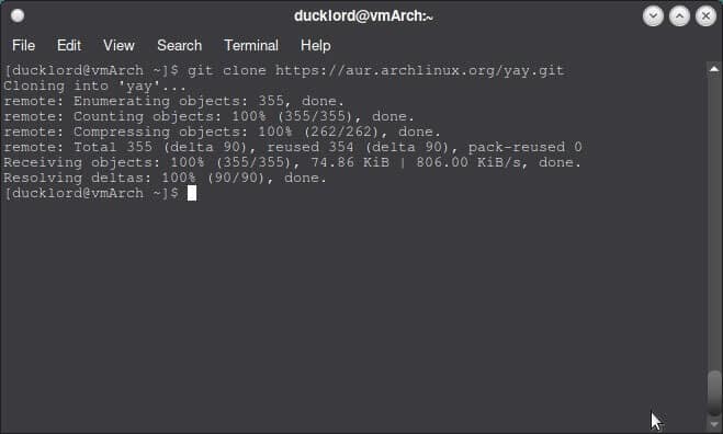 use-aur-in-arch-git-clone-yay كيفية استخدام AUR في Arch Linux