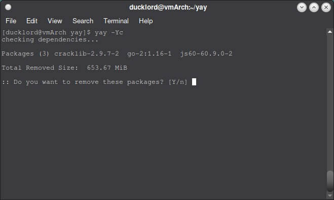 use-aur-in-arch-yay-remove-remnants كيفية استخدام AUR في Arch Linux