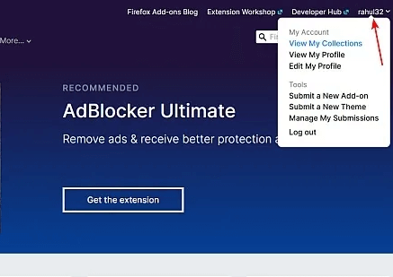 view-my-collection-firefox-addons-website.jpg-2 كيفية تثبيت أي وظيفة إضافية في Firefox لنظام Android