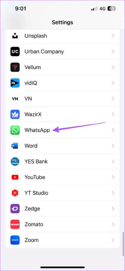 whatsapp-settings-iphone-2-474x1024-1 أفضل 7 إصلاحات لعدم عمل الكاميرا الأمامية لمكالمات فيديو WhatsApp على iPhone