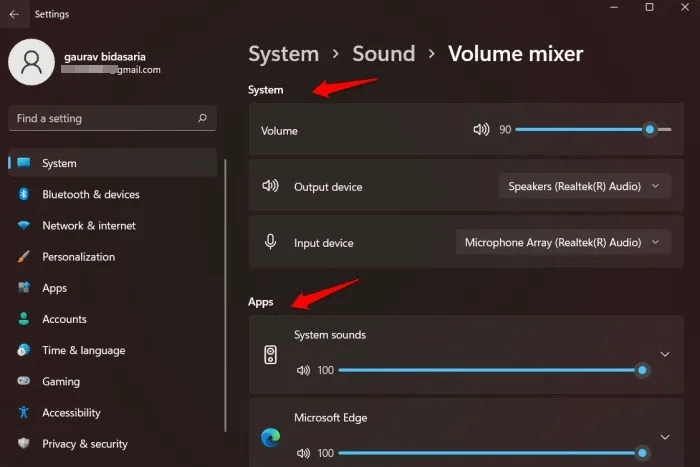 windows-11-volume-mixer-menu.jpg كيفية الحصول على Classic Volume Mixer مرة أخرى في Windows 11