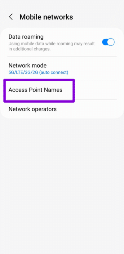 Access-Point-Names-on-Android-500x1024-1-e1677180956301 أفضل 8 طرق لإصلاح عدم تنزيل رسائل الوسائط المتعددة MMS على Google Messages في Android