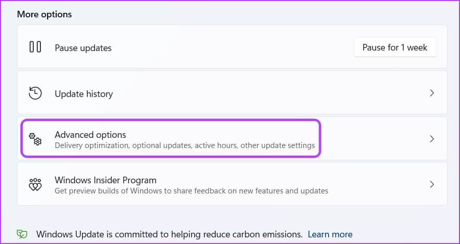 Advanced-option كيفية زيادة سرعة التنزيل في تطبيق Xbox لنظام التشغيل Windows 11