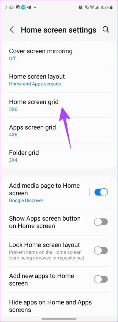 Android-Home-screen-settings-Grid-566x1536-1 كيفية إعادة تعيين تخطيط الشاشة الرئيسية على نظام Android بما في ذلك هواتف Samsung