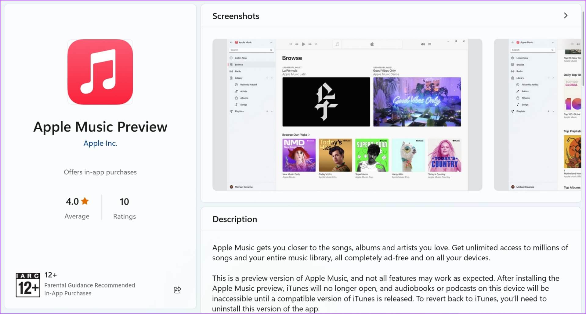 Apple-Music-Preview كيفية استخدام Apple Music على جهاز كمبيوتر  Windows: إليك 4 طرق سهلة