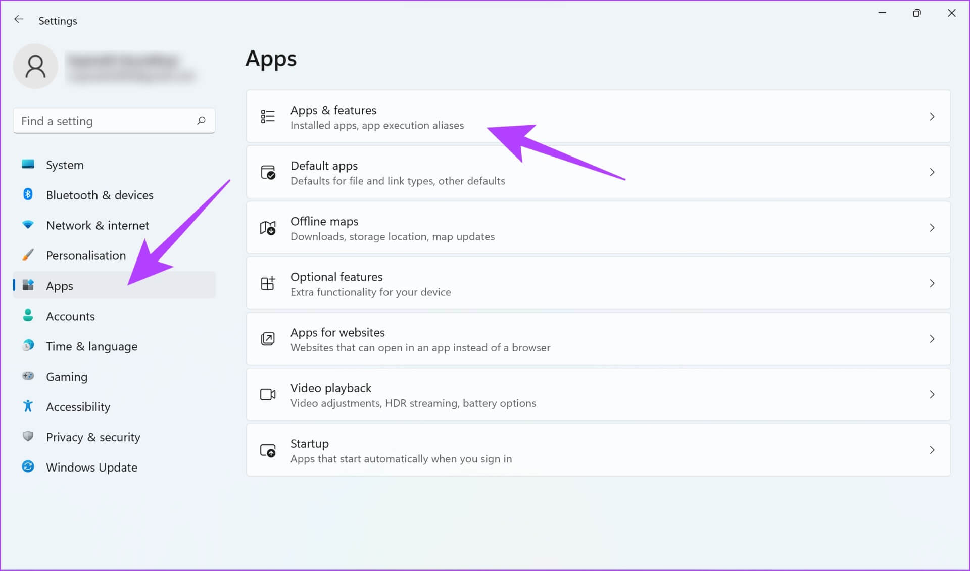 Apps-and-Features-1 11 طريقة لإصلاح عدم التمرير السلس في Excel على Windows