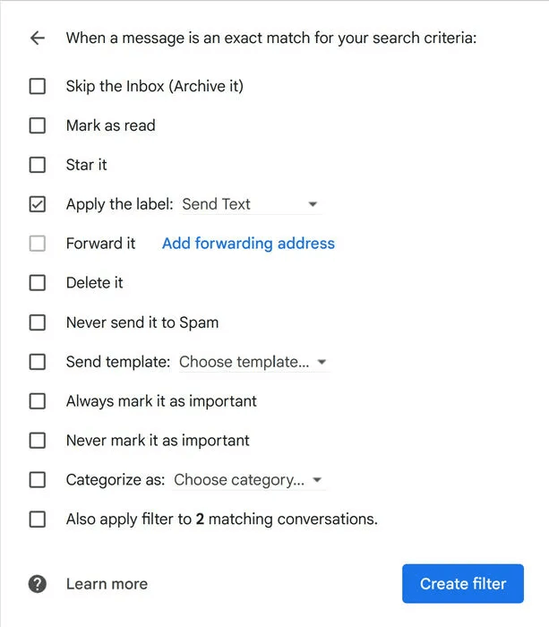 Automate-Gmail-2-Filter-Send-Text.jpg أتمتة Gmail: ثمان برامج نصية مفيدة من Google لأتمتة Gmail