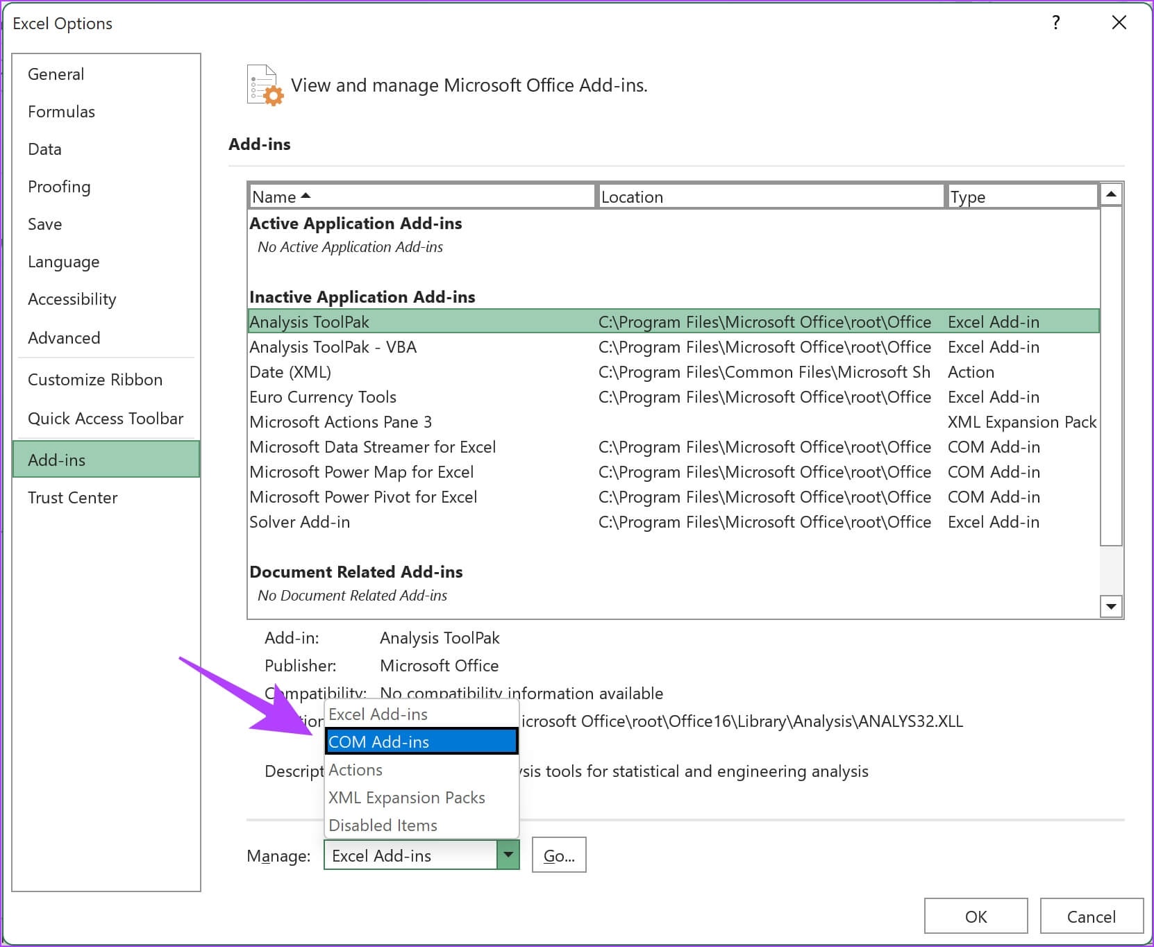 COM-Add-Ins 11 طريقة لإصلاح عدم التمرير السلس في Excel على Windows