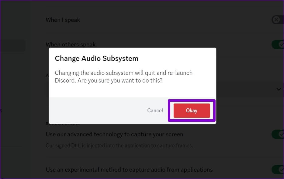 Change-Audio-Subsystem-in-Discord أفضل 8 طرق لإصلاح استمرار تجمد Discord على جهاز كمبيوتر Windows