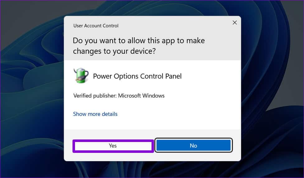 Change-Power-Options-UAC-1 أفضل 7 طرق لإصلاح عدم ظهور شاشة تسجيل الدخول في Windows 11