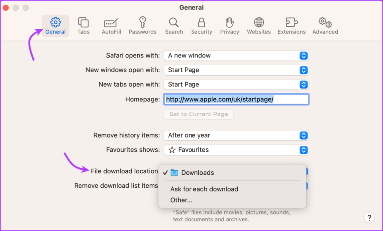 Change-Safari-Download-location-on-Mac-768x464-1 9 طرق لفصل iPhone عن جهاز Mac كليًا أو جزئيًا