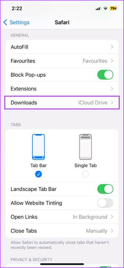 Change-Safari-Download-location-on-iPhone-1-713x1536-1 9 طرق لفصل iPhone عن جهاز Mac كليًا أو جزئيًا