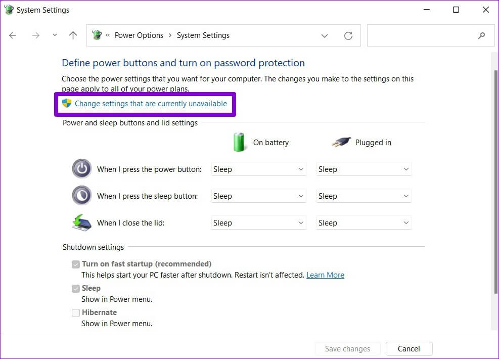 Change-Unavilable-Settings-2 أفضل 7 طرق لإصلاح عدم ظهور شاشة تسجيل الدخول في Windows 11