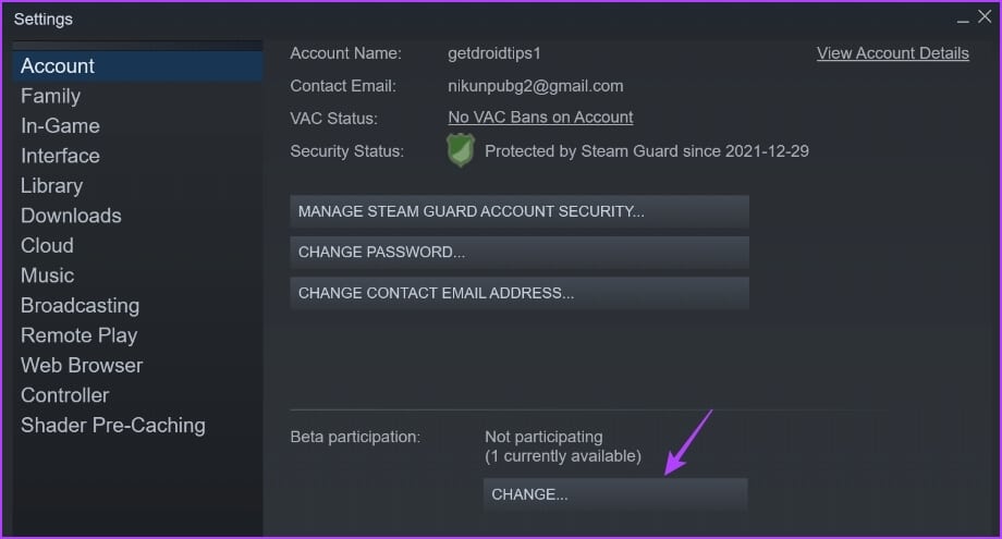 Change-option كيفية إصلاح خطأ يجب تشغيل Steam للعب هذه اللعبة على Windows 11