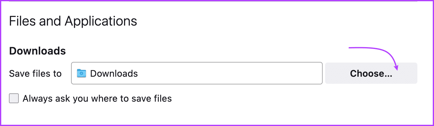 Change-the-Firefox-Download-Folder-Location-2 كيفية تغيير موقع تنزيل الملفات لمتصفح Chrome أو Firefox أو Opera GX أو Edge
