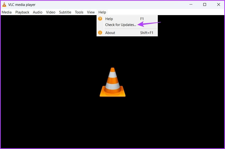 Check-for-Updates-4 أفضل 6 طرق لإصلاح لا يمكن فتح إدخال VLC في Windows 11