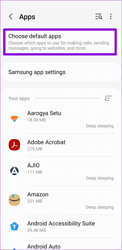 Choose-Default-Apps-on-Android-1-500x1024-1-e1677181418130 أفضل 8 طرق لإصلاح عدم تنزيل رسائل الوسائط المتعددة MMS على Google Messages في Android