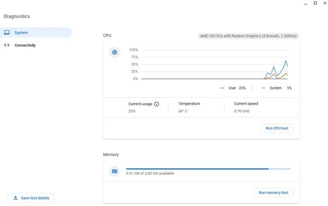 Chromebook-Diagnostics-app-Run.jpg هل جهاز Chromebook بطيء؟ جرب هذه النصائح الـ 18 لتسريعه