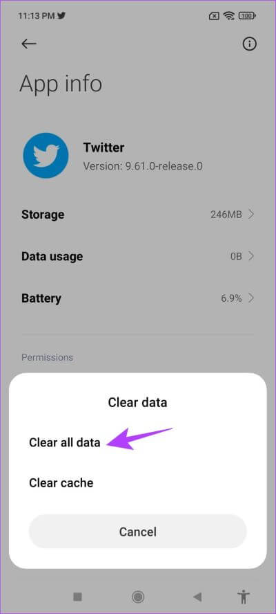 Clear-All-Data كيفية إصلاح تكرار نفس التغريدات على يوميات Twitter على iPhone و Android
