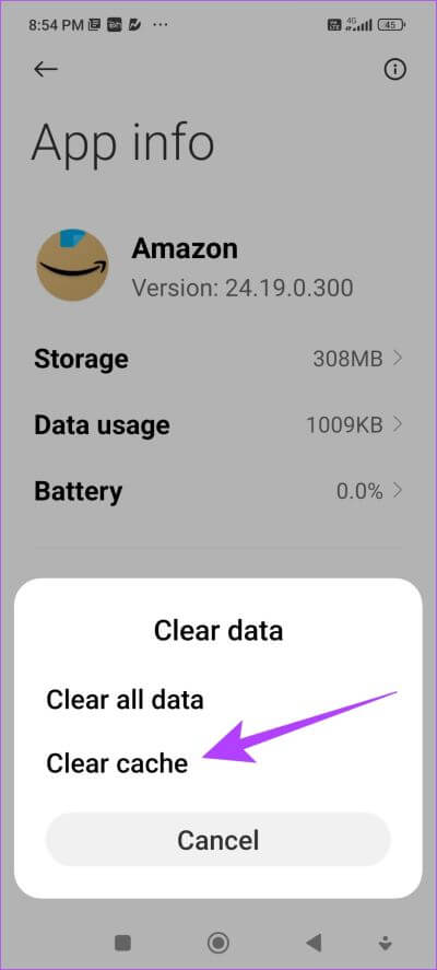 Clear-Cache-5 لن تضيف Amazon عناصر إلى عربة التسوق: 7 طرق لإصلاح ذلك على iPhone و Android
