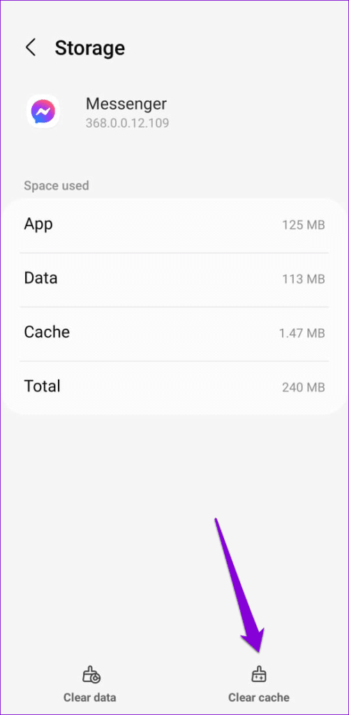 Clear-Facebook-Messenger-Cache-4-500x1024-1 أفضل 9 طرق لإصلاح حدث خطأ ما على Facebook Messenger